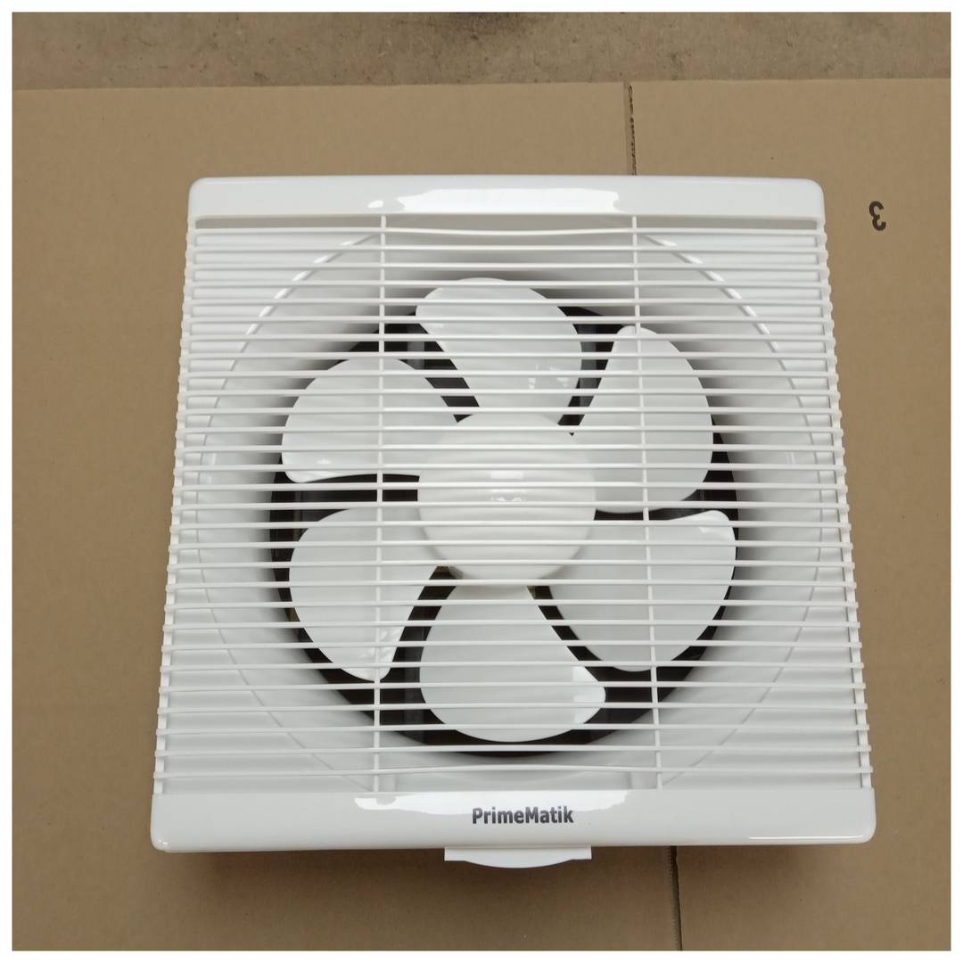 Ventilador de escape, Extractor de aire 285x285 mm con sistema antirretorno para baño lavabo cocina trastero