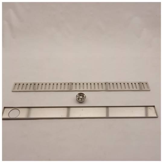 Canaleta de desguàs 90x7.5cm amb reixeta en acer inoxidable mat