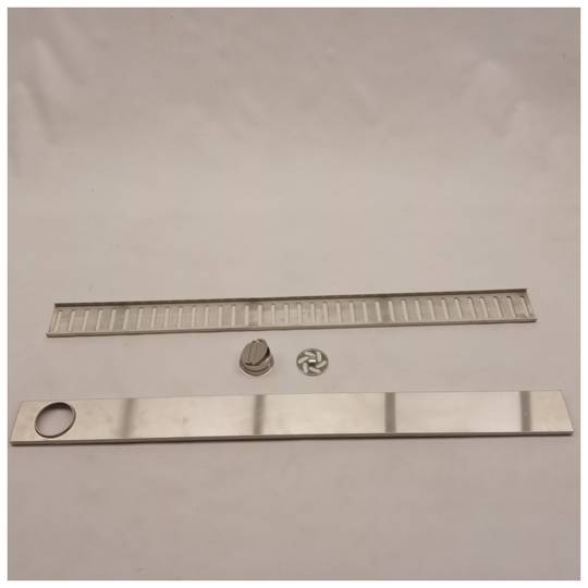 Canaleta de desguàs 90x7.5cm amb reixeta en acer inoxidable mat