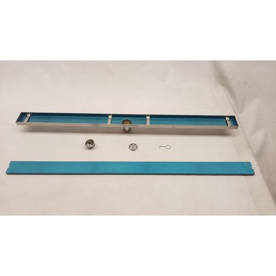 Caniveau de douche 90cm pour carrelage en inox mat