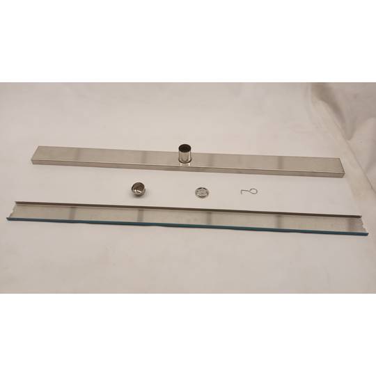 Caniveau de douche 90cm pour carrelage en inox mat