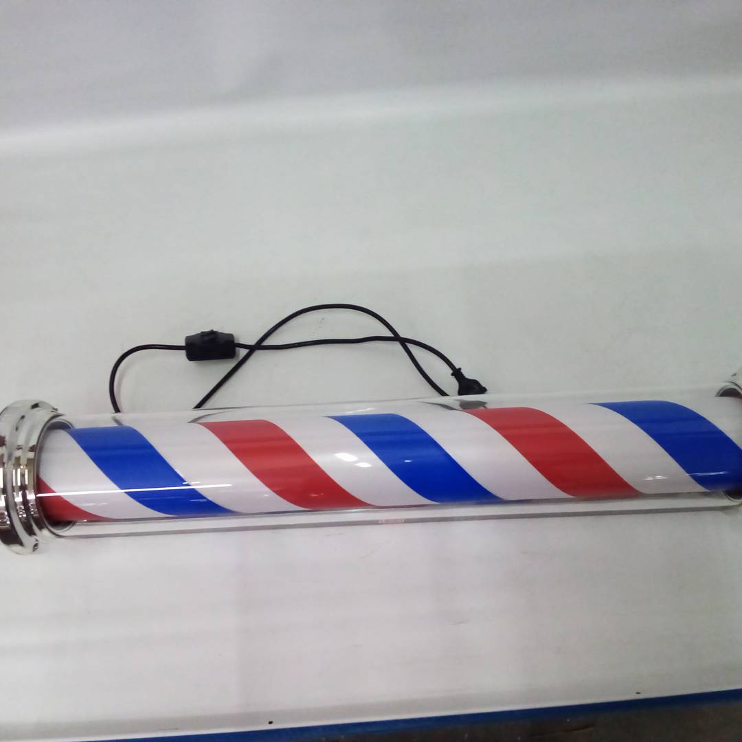 Poteau de barbier lumineux et rotatif pour coiffeur 155 x 900 mm