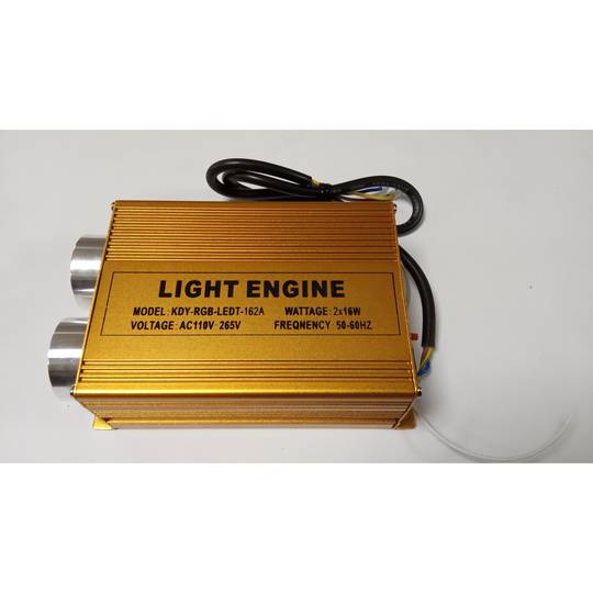 Źródło światła LED do oświetlacza światłowodowego 2x16W RGB 20 mm RF