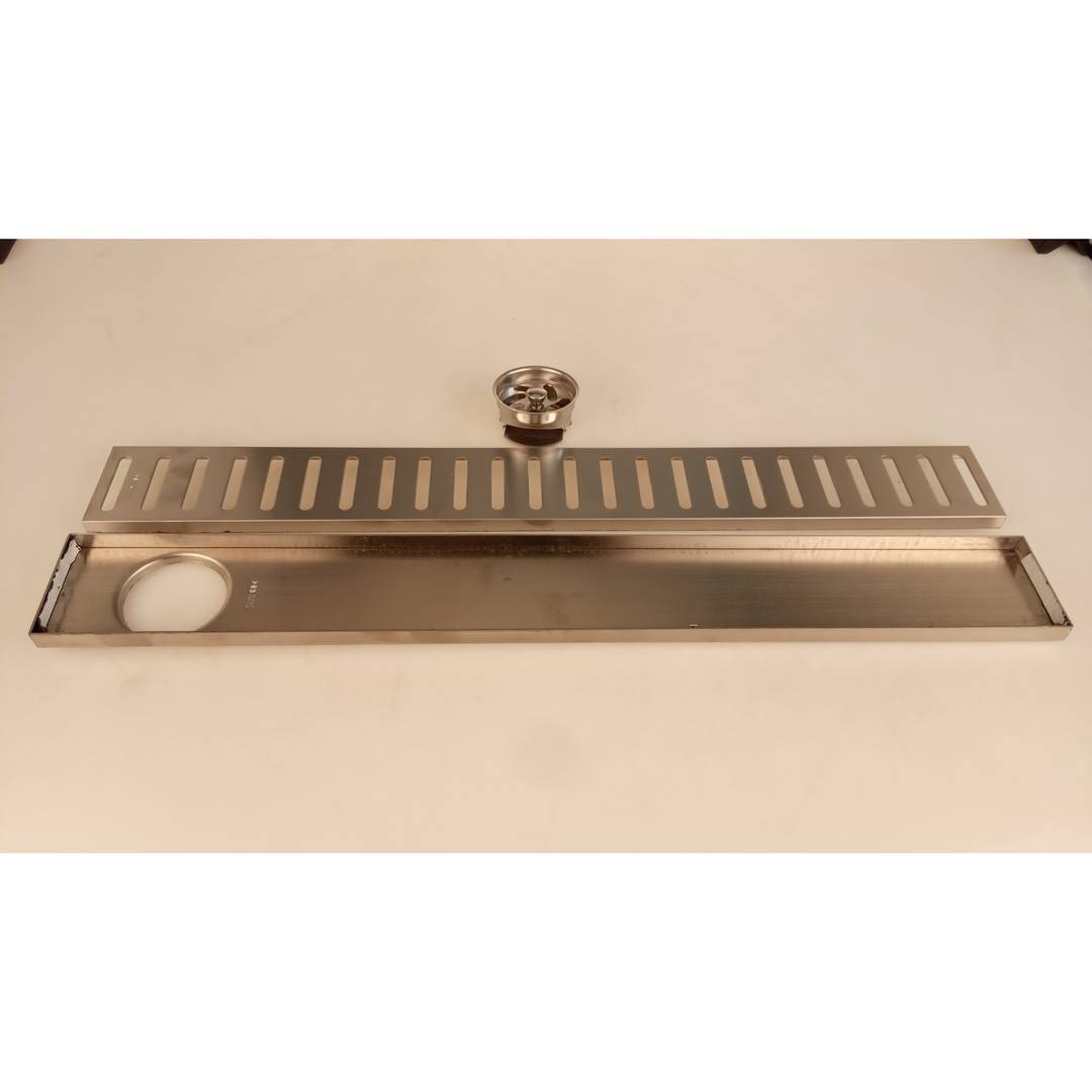 Rynna odpływowa 60x7,5cm z kratką ze stali nierdzewnej matowej