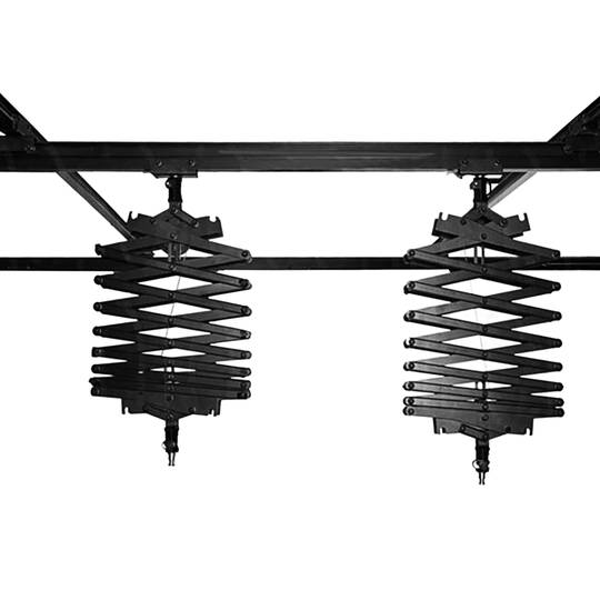 Plafondrail kit voor studioverlichting met pantografen 3x2m