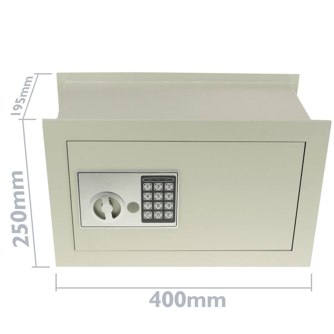 Built-in security safe with digital electronic code 40x20x25cm beige