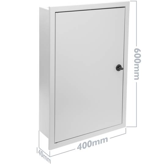 Metallic electrical distribution box of 60 modules with IP54 protection for wall mounting 400x600x140mm