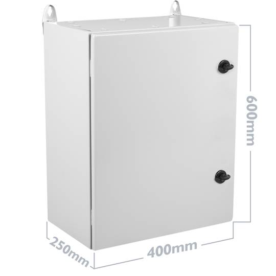 Niewodoszczelna metalowa skrzynka rozdzielcza do montażu naściennego 400x600x250mm