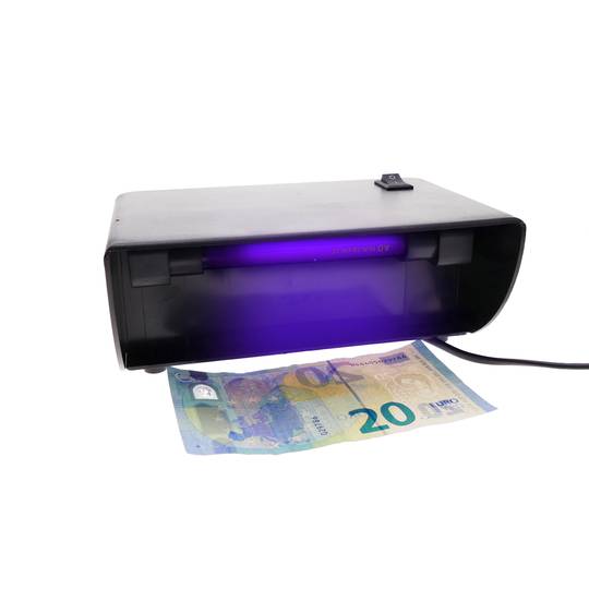 Detector de billetes falsos UV con 1 tubo de 4W 175x115x75mm