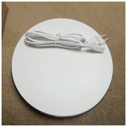 Base giratoria eléctrica de 15 cm. Plataforma rotatoria de color blanco -  Cablematic