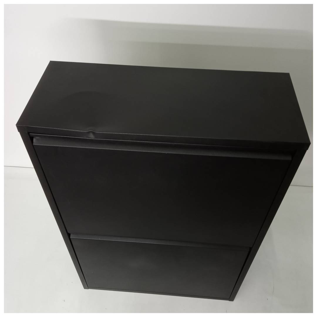 Contenitore per la raccolta differenziata in metallo con 4 scomparti da 4 x 20 litri (80 L) nero