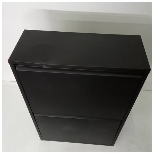 Contenitore per la raccolta differenziata in metallo con 4 scomparti da 4 x 20 litri (80 L) nero