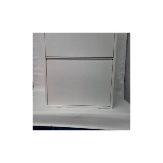 Metalen prullenbak met 4 vakken van 4 x 20 liter (80 L) wit