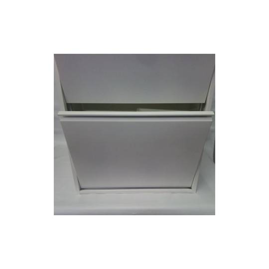 Metalen prullenbak met 4 vakken van 4 x 20 liter (80 L) wit