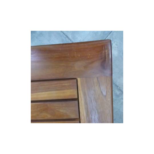 Table pliante 135 x 85 cm pour jardin extérieur en bois de teck certifié