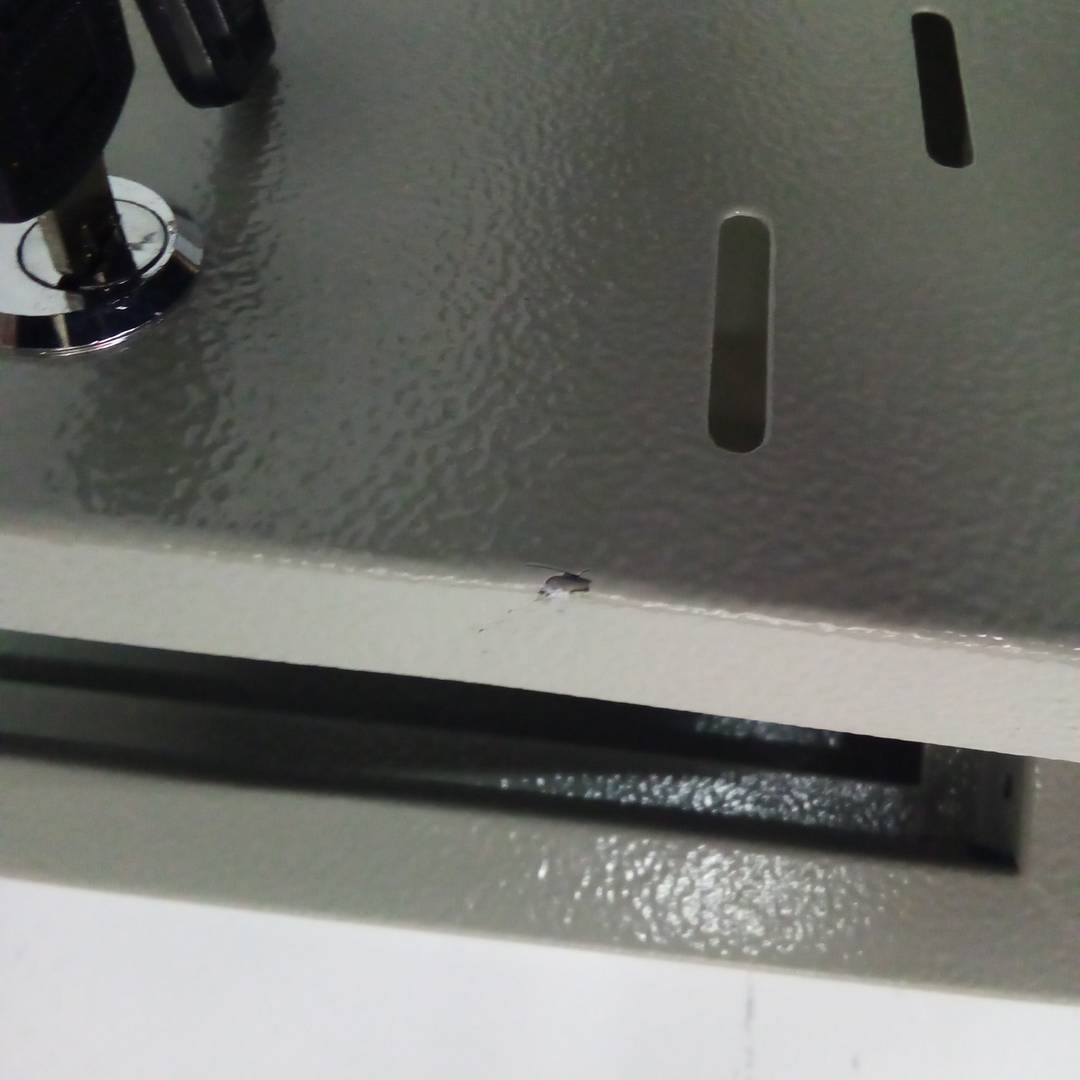 Gray metal mailbox for letters and postal mail 178 x 57 x 259 mm