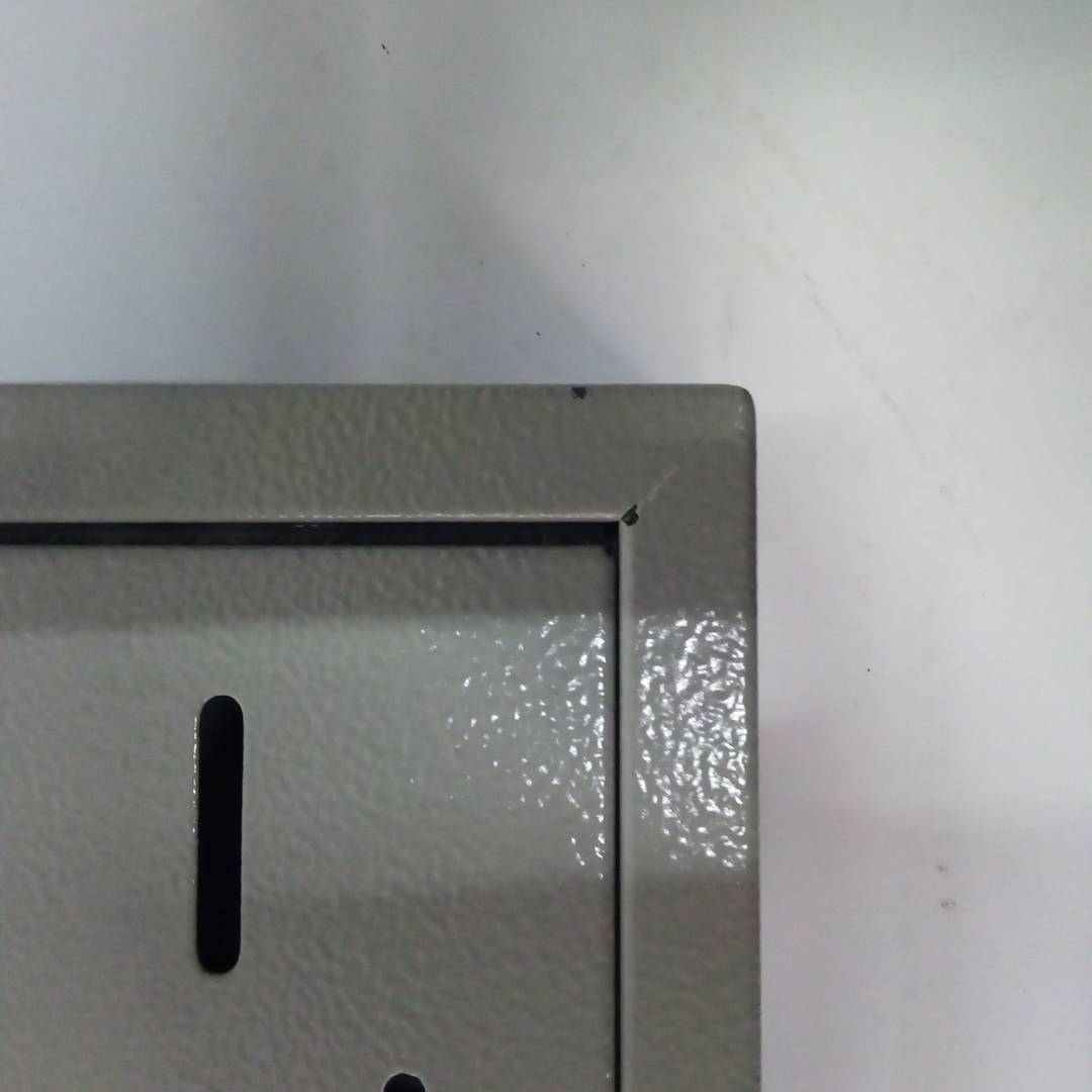 Gray metal mailbox for letters and postal mail 178 x 57 x 259 mm