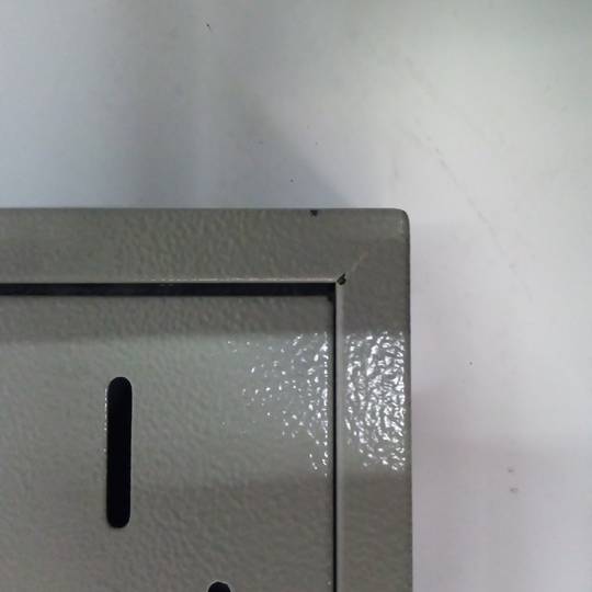 Gray metal mailbox for letters and postal mail 178 x 57 x 259 mm