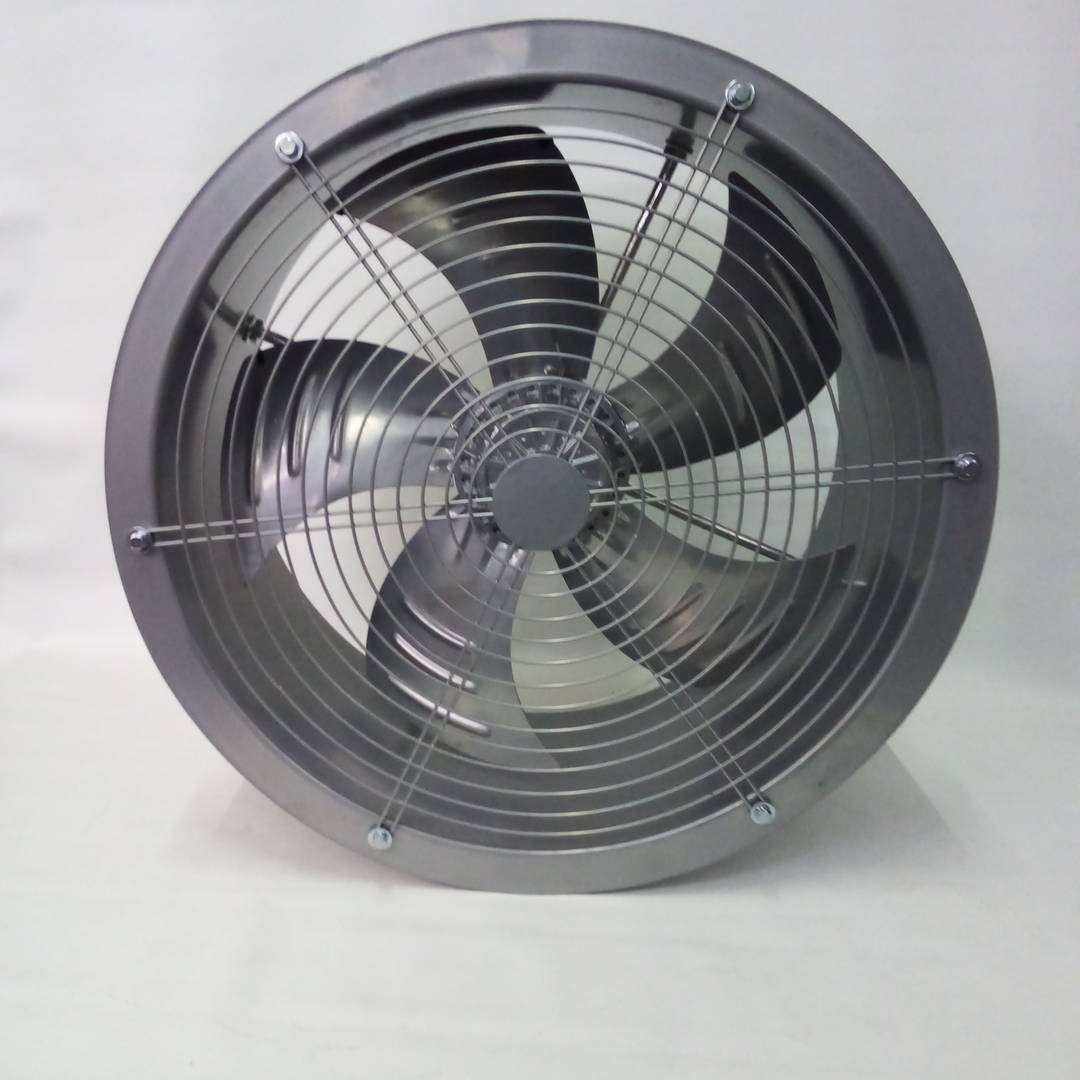 500mm Pipe Air Extractor for Industrial Ventilation 1350rpm Round 580x580x260mm Silver