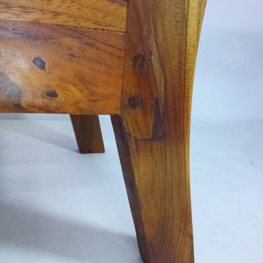 Portariviste in legno di teak per organizzare libri, riviste e giornali a forma di U