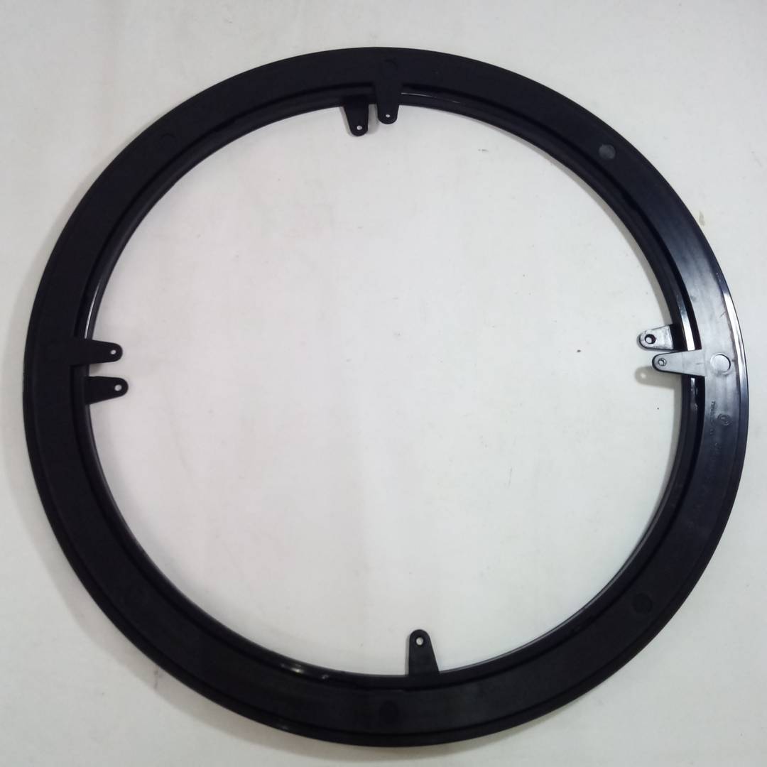 Manual rotating base of 45 cm and 30 kg load. Black rotating platform.