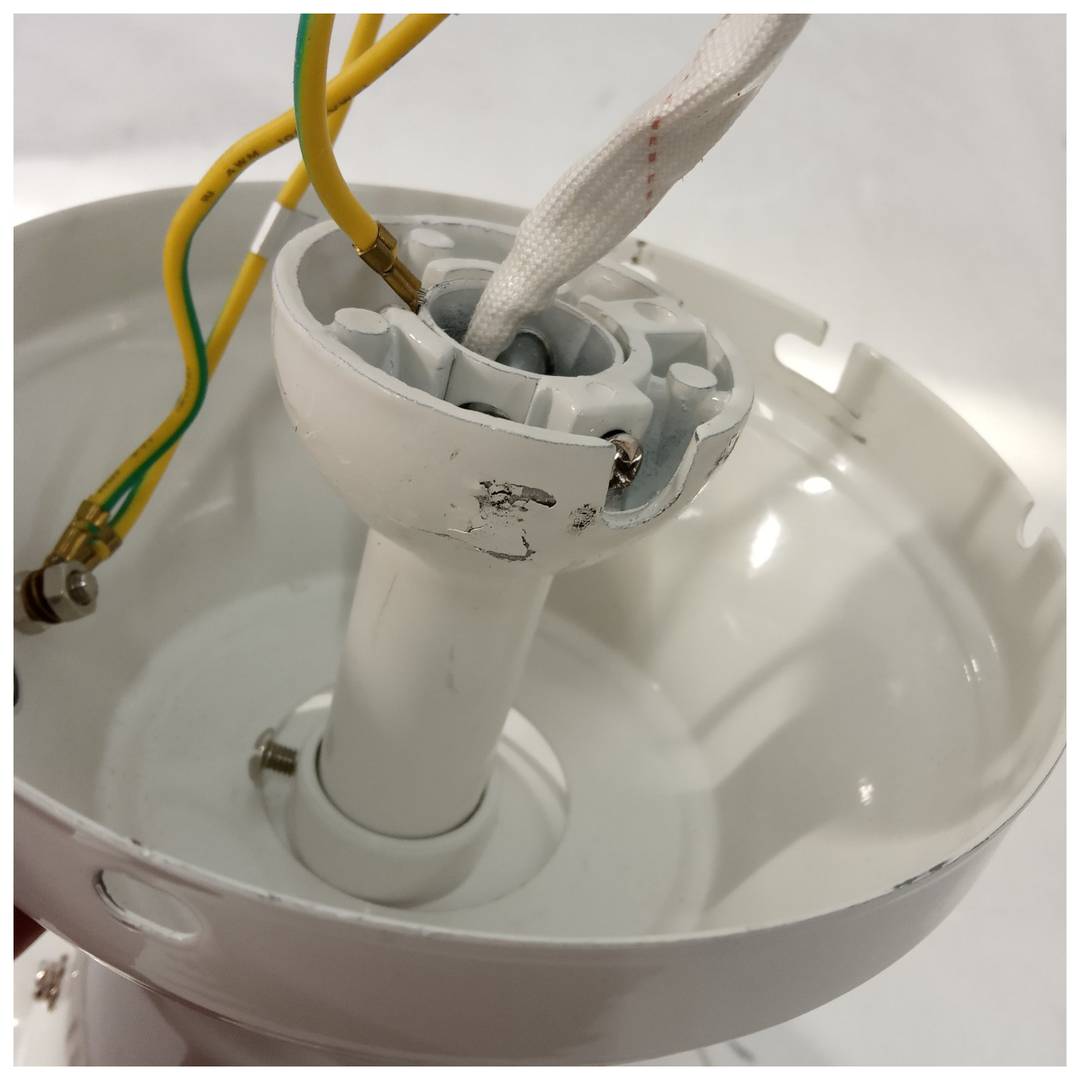 WEISSER MINI-INDUSTRIEMODELL-DECKENVENTILATOR 60 W Ø BLÄTTER 120 cm EDM