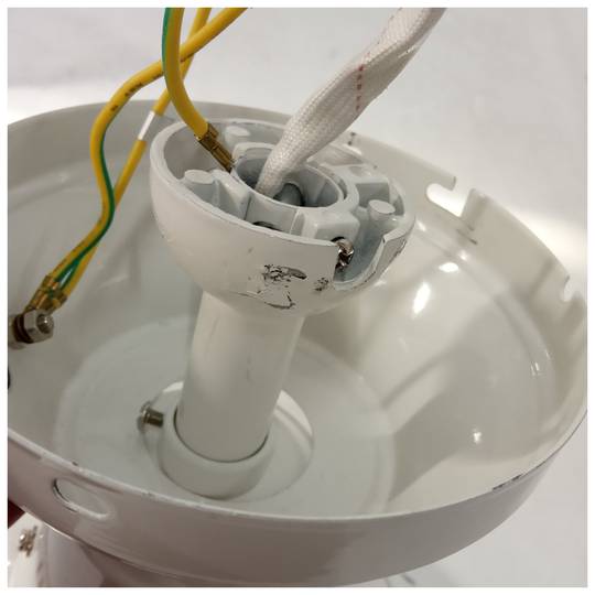 WEISSER MINI-INDUSTRIEMODELL-DECKENVENTILATOR 60 W Ø BLÄTTER 120 cm EDM