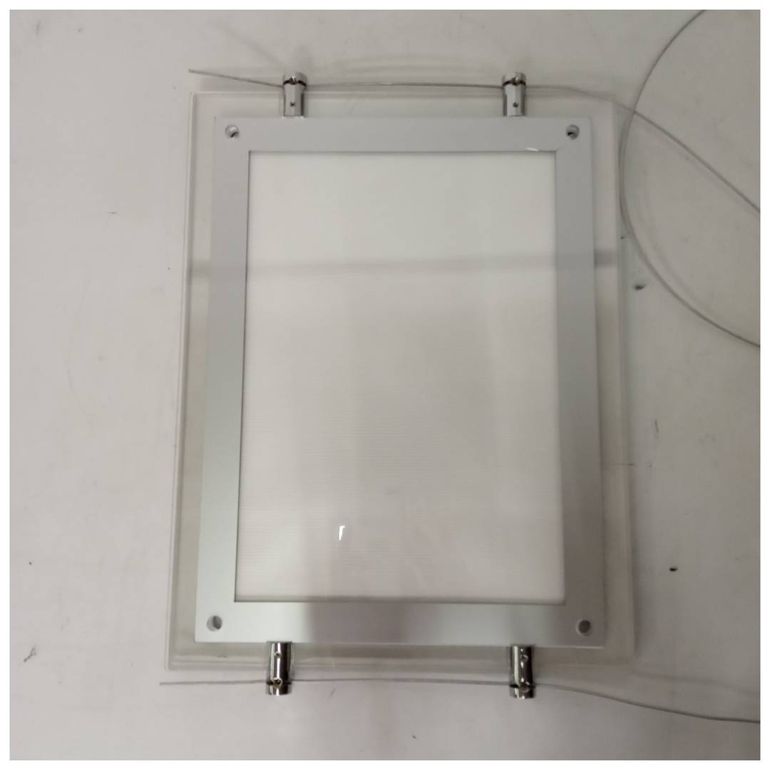 Marco cuadro iluminado por LED A4 372x285mm doble cara de metacrilato para cartel anuncio letrero