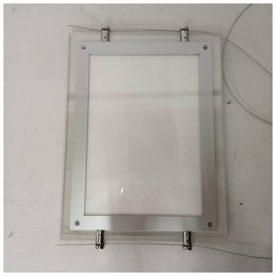 Marco cuadro iluminado por LED A4 372x285mm doble cara de metacrilato para cartel anuncio letrero