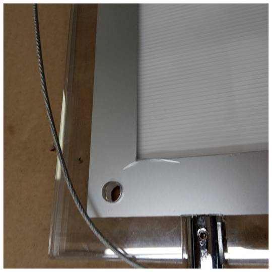 Marco cuadro iluminado por LED A4 372x285mm doble cara de metacrilato para cartel anuncio letrero