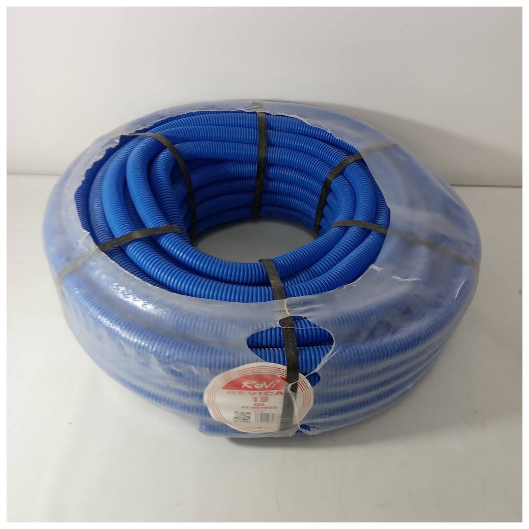 Niebieska rura falista 19 instalacja zimnej wody 50 metrów