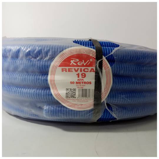 Niebieska rura falista 19 instalacja zimnej wody 50 metrów