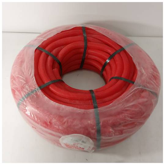 Tub corrugat vermell 19 fontaneria aigua calenta 50 metres