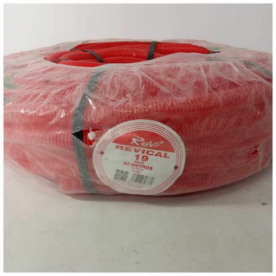 Tub corrugat vermell 19 fontaneria aigua calenta 50 metres