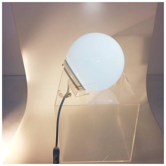 Lámpara de mesa, blanco, 17 cm