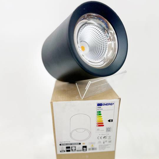 Zwarte plafondlamp 15W 3000K