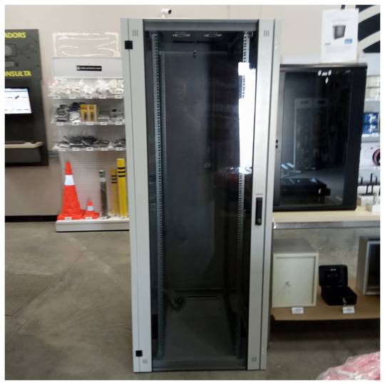 Armari rack 19'' de peu 42U 800x1000x1980mm MobiRack de RackMatic Blanc i porta de vidre temperat