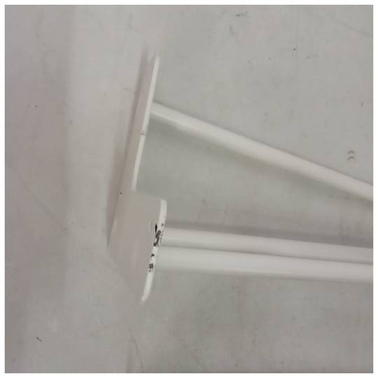 Pies para mesa y mueble Patas en acero 3 varillas 41 cm blanco 4-pack