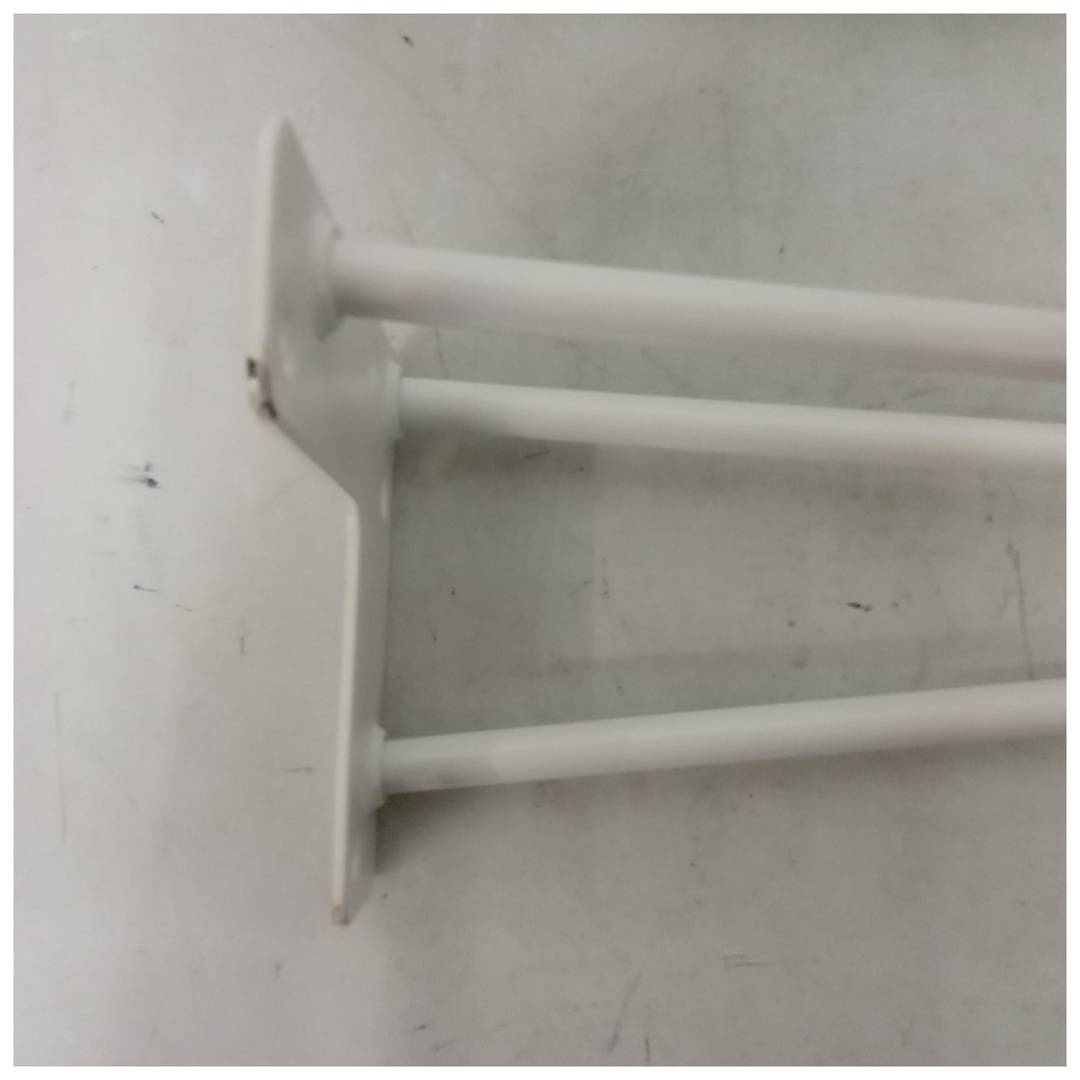 Pies para mesa y mueble Patas en acero 3 varillas 41 cm blanco 4-pack