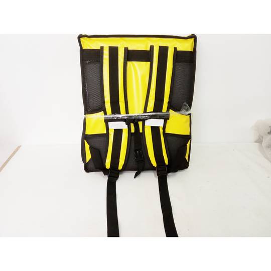 Yellow portable refrigerator 40 Liters 34x47x25cm, isothermal bag backpack for picnic, camping, beach, food delivery by motorcycle or bicycle