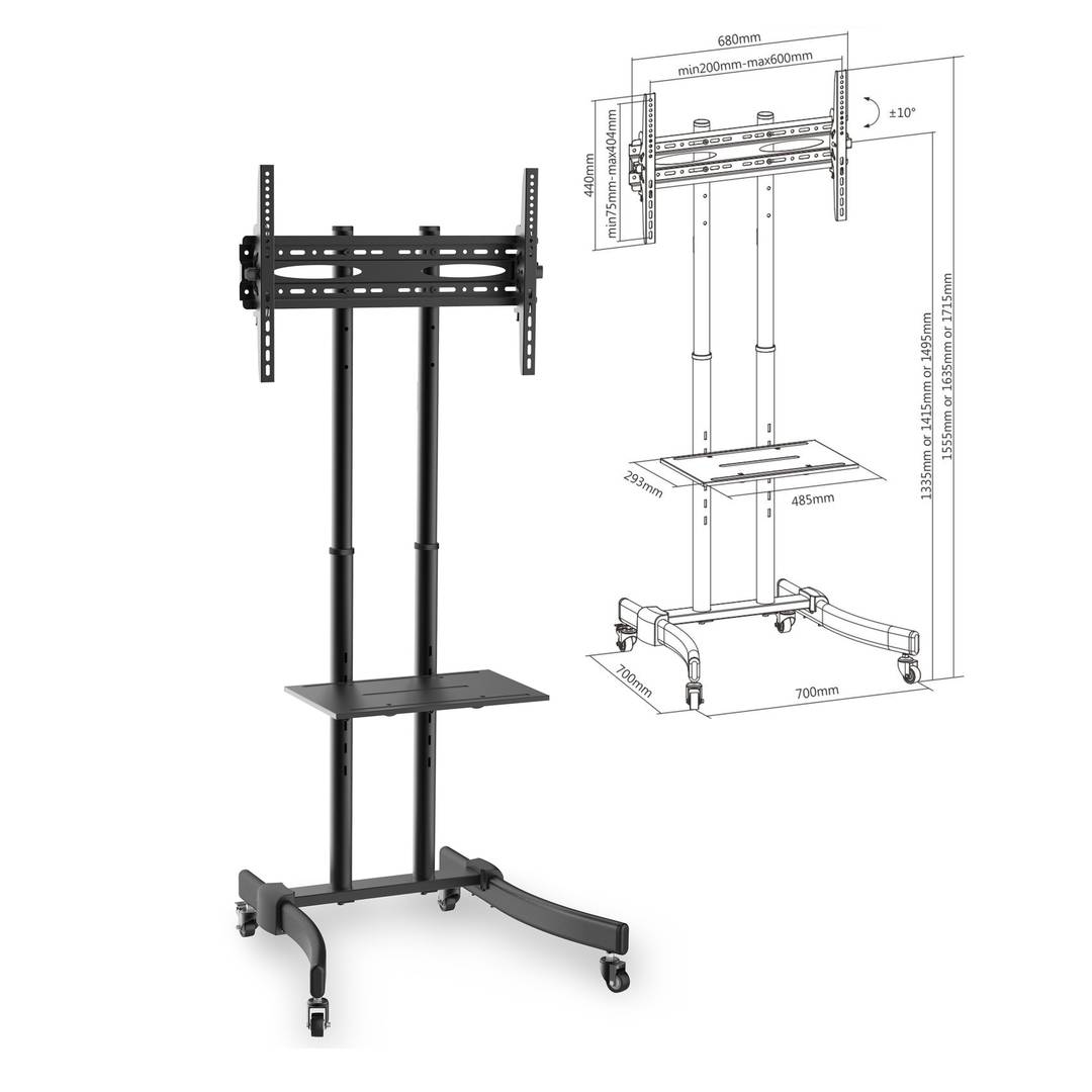 Floor stand with wheels for 37