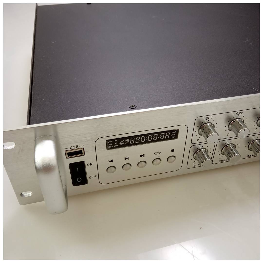350W 110V 4-zone professional sound amplifier with MIC AUX MP3 refurbished rack