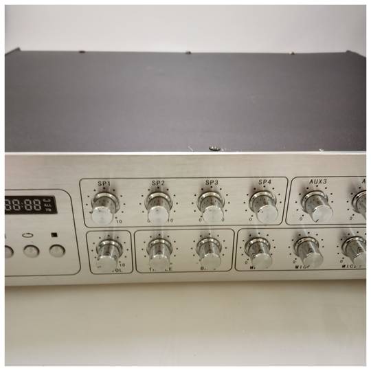 350W 110V 4-zone professional sound amplifier with MIC AUX MP3 refurbished rack
