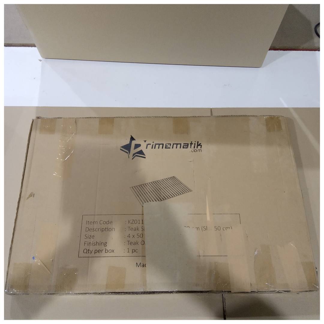 Platform voor douche en rechthoekig bad 80 x 50 cm van gereviseerd gecertificeerd teakhout