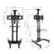 Floor Stand for Flat TV Screen with Wheels and Shelf
