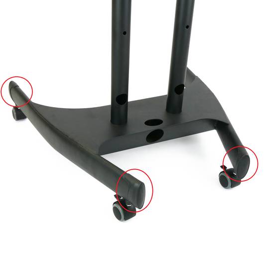 Floor Stand for Flat TV Screen with Wheels and Shelf