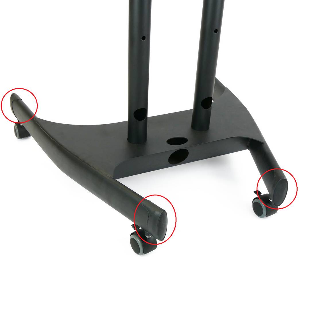 Soporte de pie para pantalla de TV plana con ruedas y estantería (32"-55")