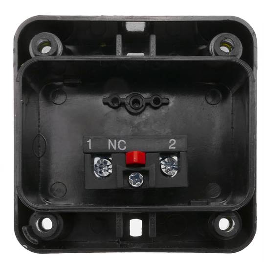 Emergency stop push button box with refurbished NC key
