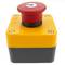 Emergency stop push button box with refurbished NC key