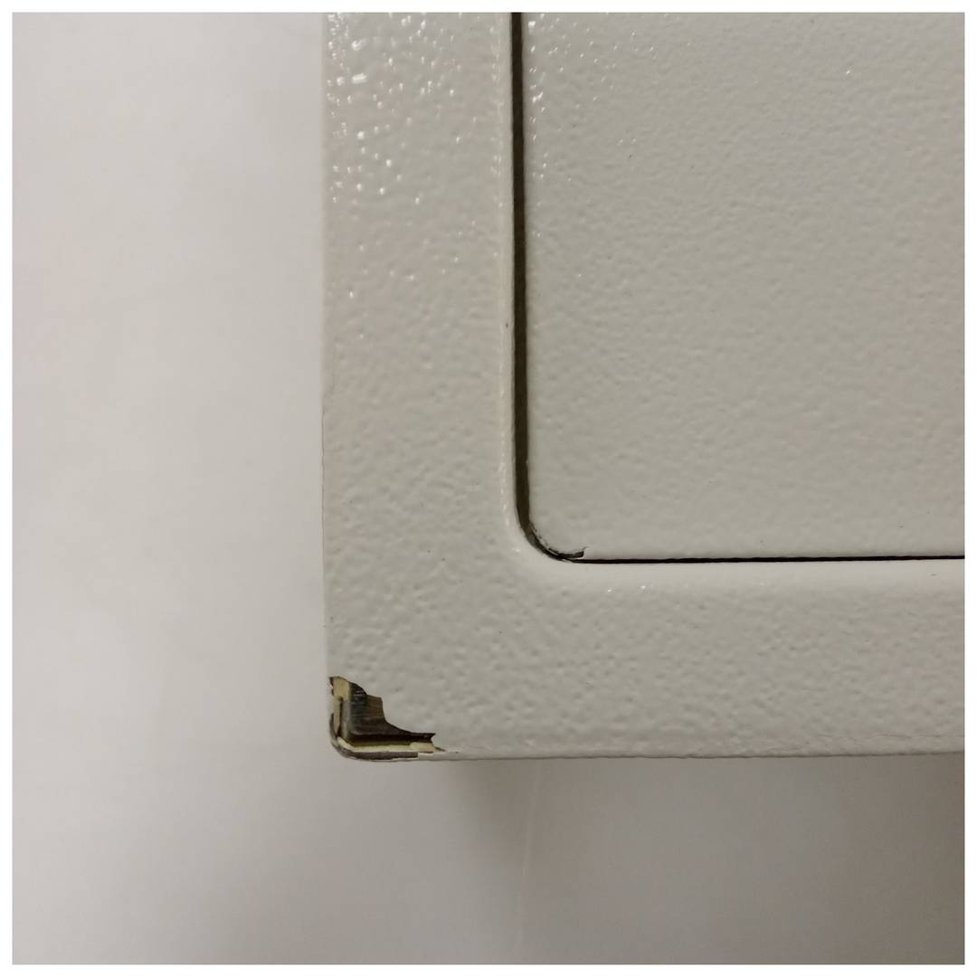 Cassaforte di sicurezza in acciaio con chiavi 31 x 20 x 20 cm beige